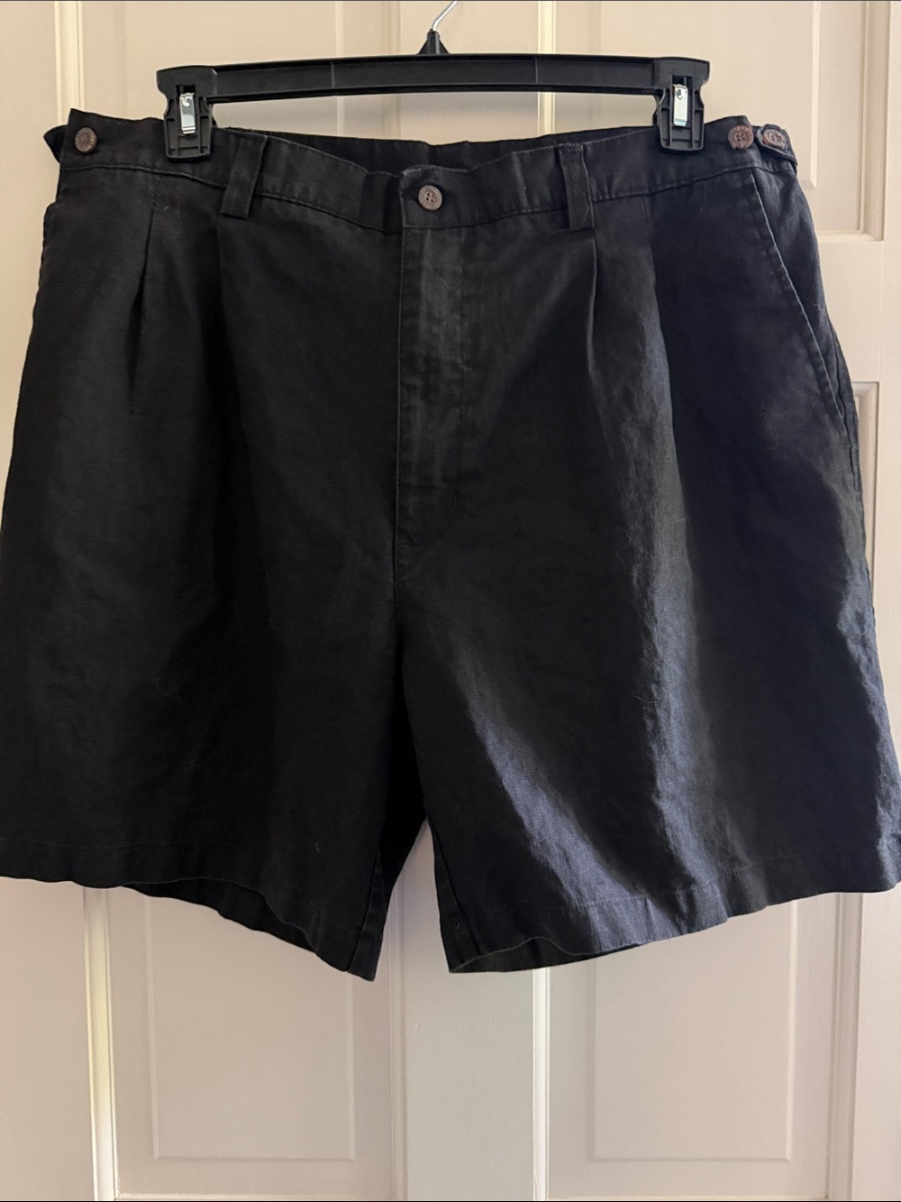 Men's Black Flat Front Casual Shorts
